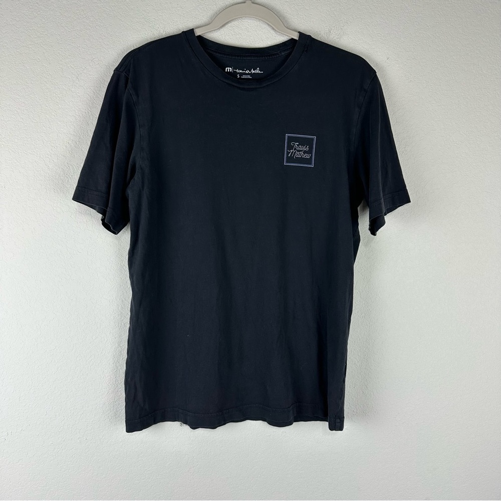 Travis Mathew Black Graphic Short Sleeve Tee Shirt Size Small